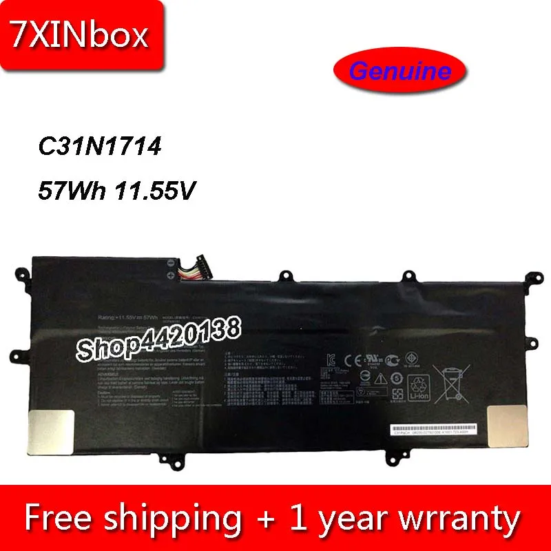 7XINbox 57Wh 4940mAh 11.55V Genuine C31N1714 C31PQ9H Laptop Battery For ASUS ZenBook Flip 14 UX461UA-E1072T UX461UA-E1077T
7XINbox 57Wh 4940mAh 11.55V Genuine C31N1714 C31PQ9H Laptop Battery For ASUS ZenBook Flip 14 UX461UA-E1072T UX461UA-E1077T