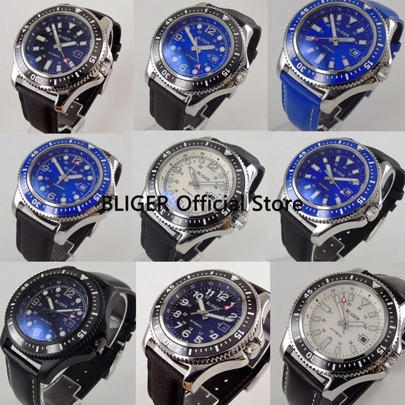 BLIGER 44mm Luminous Marks Black Dial Ceramic Rotating Bezel Stainless Steel Case Auto Date Automatic Movement Men's Watch B-I1
BLIGER 44mm Luminous Marks Black Dial Ceramic Rotating Bezel Stainless Steel Case Auto Date Automatic Movement Men's Watch B-I1