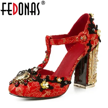 FEDONAS 2020 Women Retro Sandals New Summer High Heels Prom Shoes Woman Vintage Party Wedding Shoes Female Buckle Big Size Pumps
FEDONAS 2020 Women Retro Sandals New Summer High Heels Prom Shoes Woman Vintage Party Wedding Shoes Female Buckle Big Size Pumps