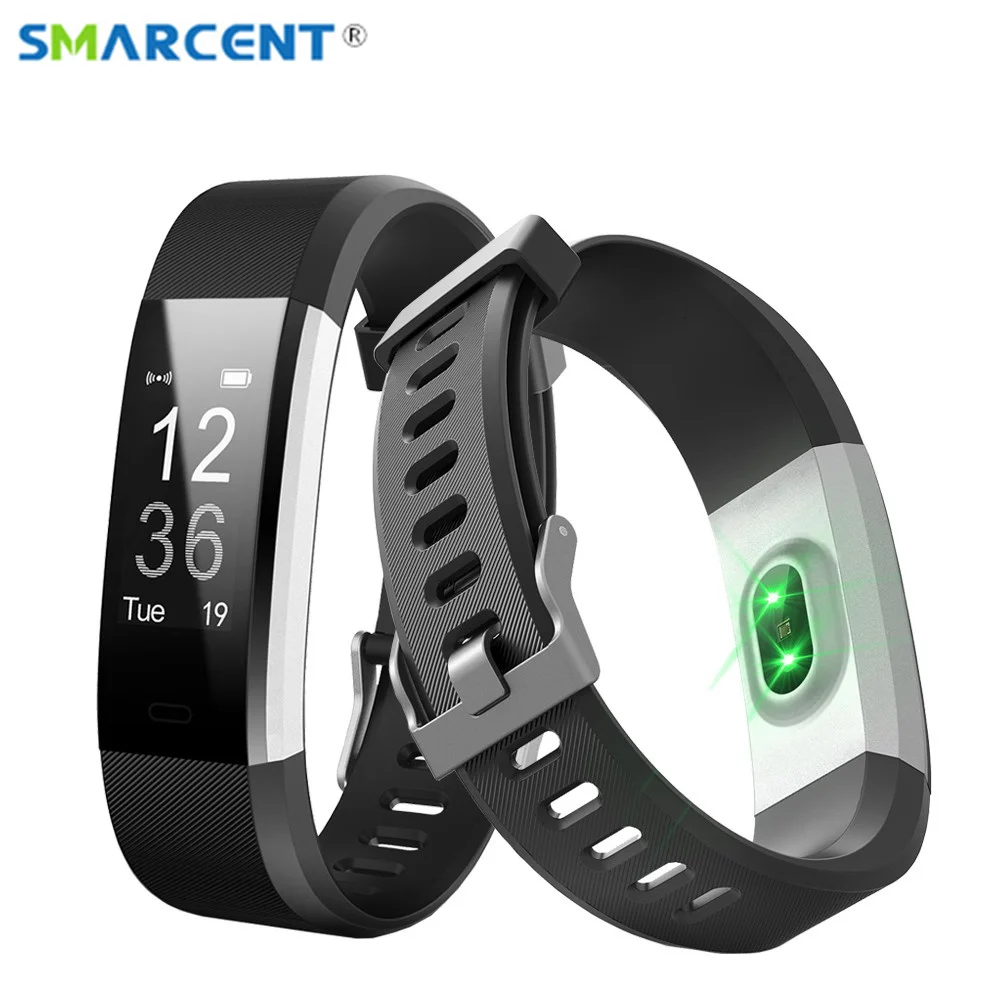 

SMARCENT Original ID115 Plus Heart Rate Smart Band 0.96" OLED ID115 HR Bluetooth Call Reminder Fitness Tracker Smart Bracelet