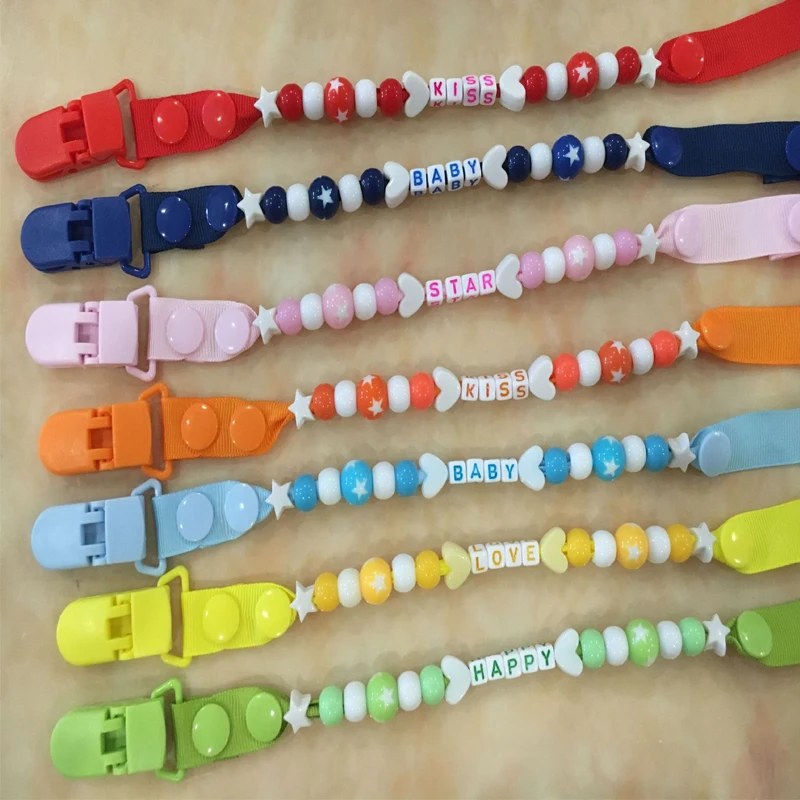 Baby Pacifier Clip Chain Leash Strap Beads Toy Attache Clip Dummy PacifiersTeether Holder Baby Soother Chain
Baby Pacifier Clip Chain Leash Strap Beads Toy Attache Clip Dummy PacifiersTeether Holder Baby Soother Chain