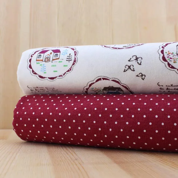 2 Design Cotton Linen fabric "Red" Dot Cartoon house Fat Quarter Bundle for sewing home textile patchwork Quilting Cloth 35*50cm
2 Design Cotton Linen fabric "Red" Dot Cartoon house Fat Quarter Bundle for sewing home textile patchwork Quilting Cloth 35*50cm