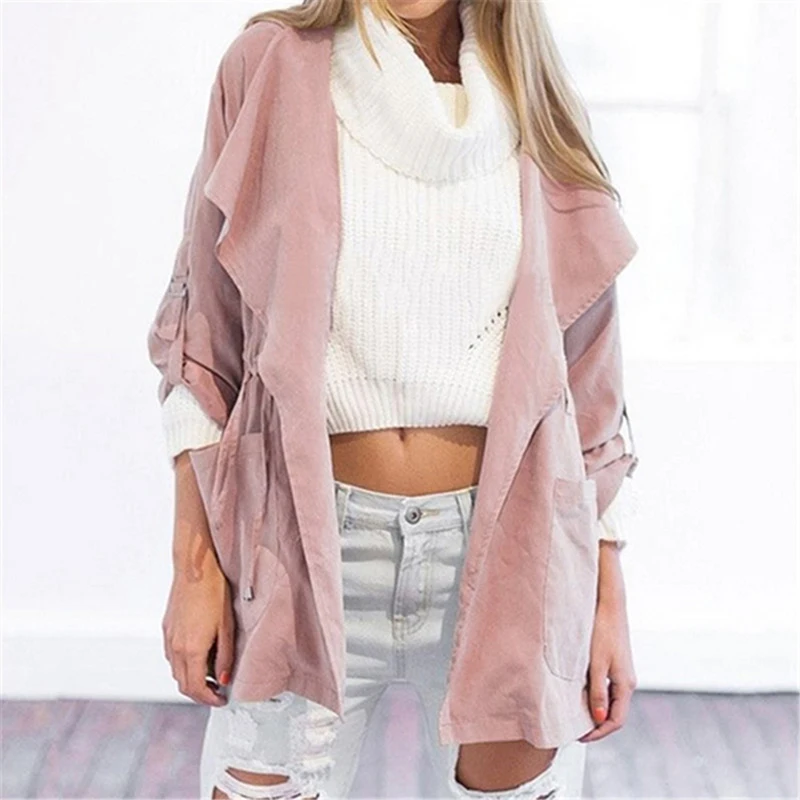 Women Casual Hooded Windbreaker Coat Turndown Collar Overcoat Outerwear Coat Solid Color Trench Belt Slim Tops Coat
Women Casual Hooded Windbreaker Coat Turndown Collar Overcoat Outerwear Coat Solid Color Trench Belt Slim Tops Coat