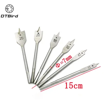 6Pcs 10-25mm High Quality Flat Drill Bit Set Long High-carbon Steel Woodworking Spade Drill Bits Power Tool Accessories
6Pcs 10-25mm High Quality Flat Drill Bit Set Long High-carbon Steel Woodworking Spade Drill Bits Power Tool Accessories