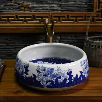 China Artistic Handmade Ceramic wash basin Lavobo Round Counter top ceramic art wash basin porcelain hand wash basin blue white
China Artistic Handmade Ceramic wash basin Lavobo Round Counter top ceramic art wash basin porcelain hand wash basin blue white