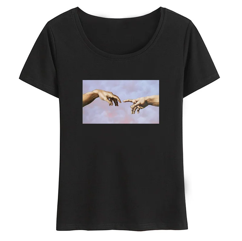 New Michelangelo Cappella Sistina T Shirt Women Harajuku Ulzzang Tumblr T-shirt Fashion Vintage Tshirt Girl Casual Tees Tops
New Michelangelo Cappella Sistina T Shirt Women Harajuku Ulzzang Tumblr T-shirt Fashion Vintage Tshirt Girl Casual Tees Tops