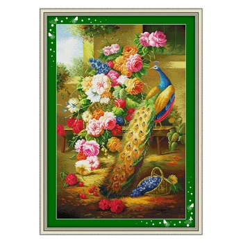 Joy Sunday crossstitch kits Wealth & honour(2) peacock DMC14CT 11CT cotton fabric baby room painting gift art factory wholesale
Joy Sunday crossstitch kits Wealth & honour(2) peacock DMC14CT 11CT cotton fabric baby room painting gift art factory wholesale