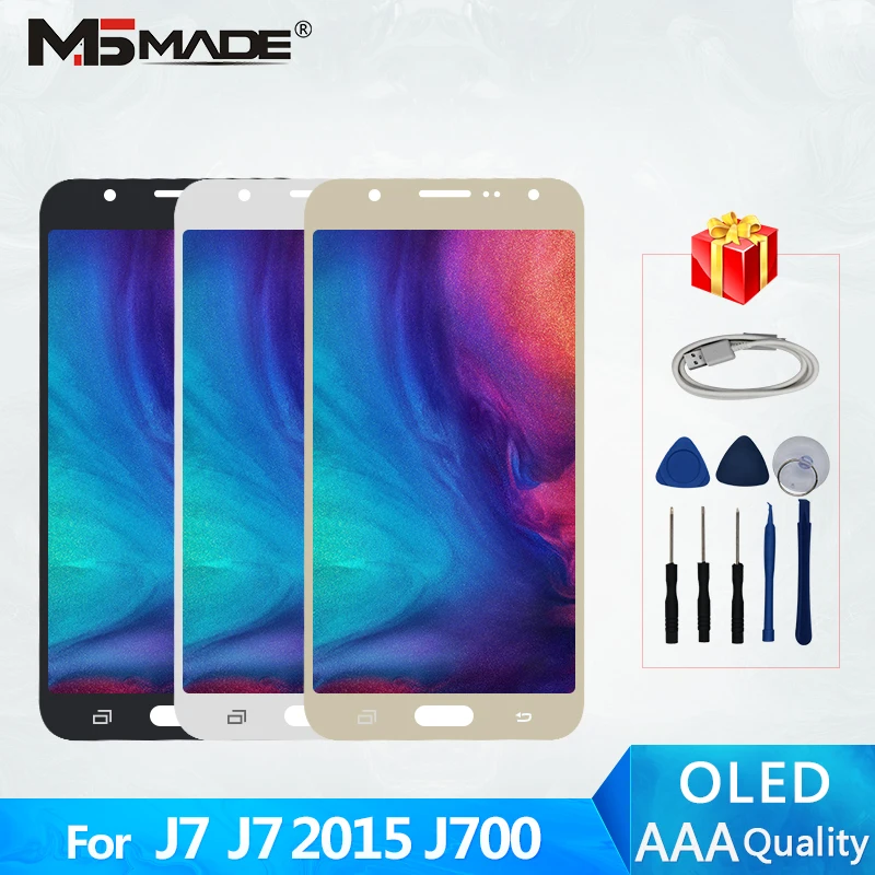 AMOLED LCDs Samsung Galaxy J7 2015 J700 J700F J700H LCD & Touch Screen Digitizer Display Assembly Replacement Parts 100% Tested
AMOLED LCDs Samsung Galaxy J7 2015 J700 J700F J700H LCD & Touch Screen Digitizer Display Assembly Replacement Parts 100% Tested