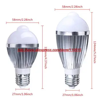 New!! 5W/7W E27 85-260V LED Infrared Motion Sensor White Light Bulb Lamp Motion Led Bulb PIR Control Sensor Light
New!! 5W/7W E27 85-260V LED Infrared Motion Sensor White Light Bulb Lamp Motion Led Bulb PIR Control Sensor Light