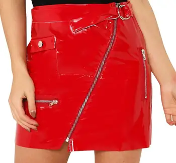 Punk Style woman fashion Moto & Biker PU red black skirt female sexy mini Zipper decoration PU Empire mini skirt
Punk Style woman fashion Moto & Biker PU red black skirt female sexy mini Zipper decoration PU Empire mini skirt