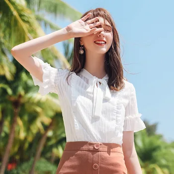 Elegant chiffon shirts women summer 2020 short sleeve cute ruffles white blouses tops clothing
Elegant chiffon shirts women summer 2020 short sleeve cute ruffles white blouses tops clothing