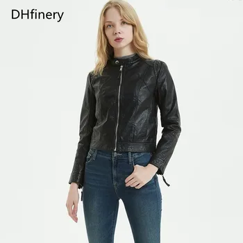 DHfinery Leather Jacket Women 2019 Spring Autumn Short Slim PU Lapel Leather Motorcycle Leather Jacket PY4
DHfinery Leather Jacket Women 2019 Spring Autumn Short Slim PU Lapel Leather Motorcycle Leather Jacket PY4