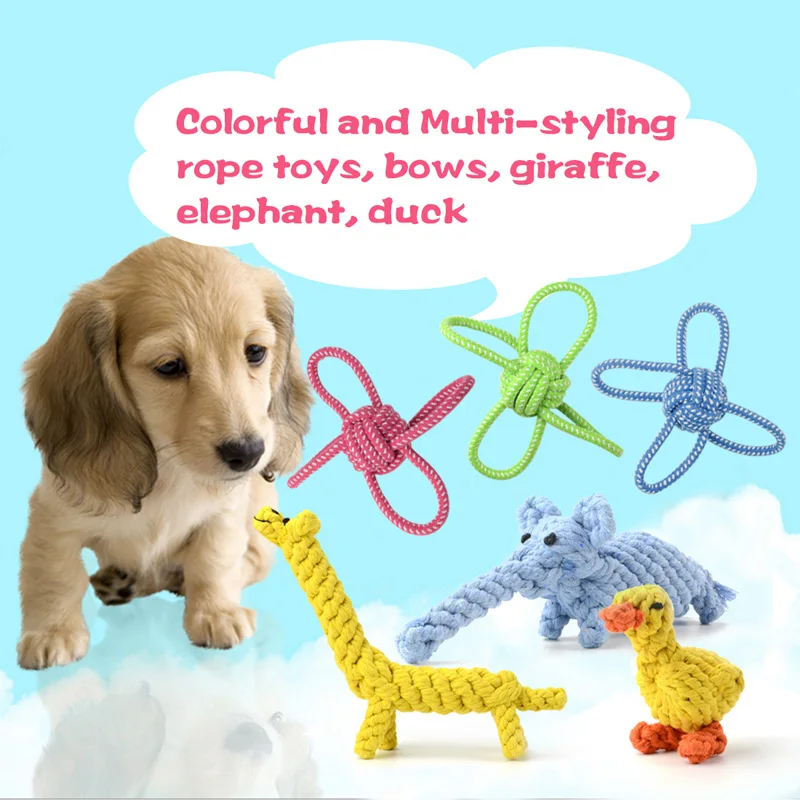 Dog Rope Chew Tug Toy Knot Bone Ball Cotton Shape Pet Palying Teeth Cleaning Interactive 6Pcs Toys For Small Medium Dogs
Dog Rope Chew Tug Toy Knot Bone Ball Cotton Shape Pet Palying Teeth Cleaning Interactive 6Pcs Toys For Small Medium Dogs