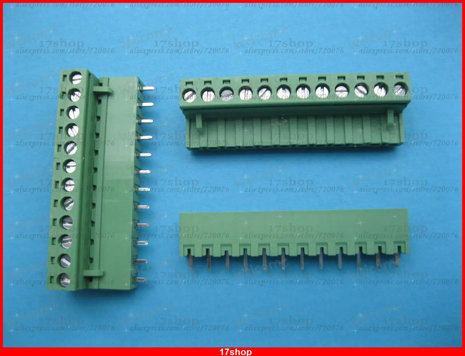 10 pcs 5.08mm Straight 12 way/pin Screw Terminal Block Connector Green Pluggable
10 pcs 5.08mm Straight 12 way/pin Screw Terminal Block Connector Green Pluggable