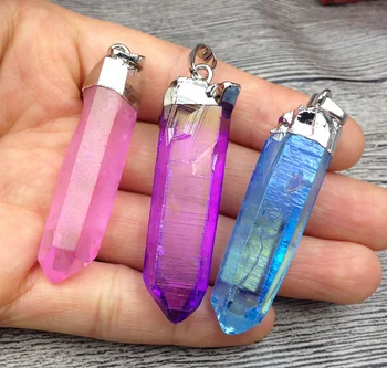YA2463 Titanium Color Big Quartz Rough Point Pendant Silver Color 54x15x10mm,53x12mm,54x13mm
YA2463 Titanium Color Big Quartz Rough Point Pendant Silver Color 54x15x10mm,53x12mm,54x13mm