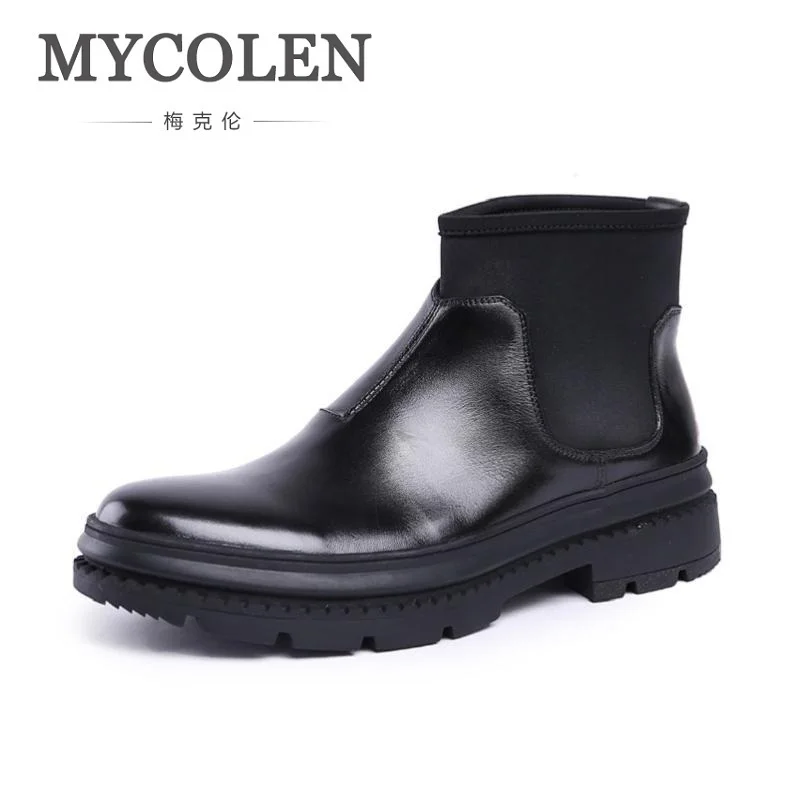 MYCOLEN Men Shoes New Arrival Winter Keep Warm Men Chelsea Boots Winter Genuine Leather Soft Shoes Mens Black Cowboy Boots
MYCOLEN Men Shoes New Arrival Winter Keep Warm Men Chelsea Boots Winter Genuine Leather Soft Shoes Mens Black Cowboy Boots