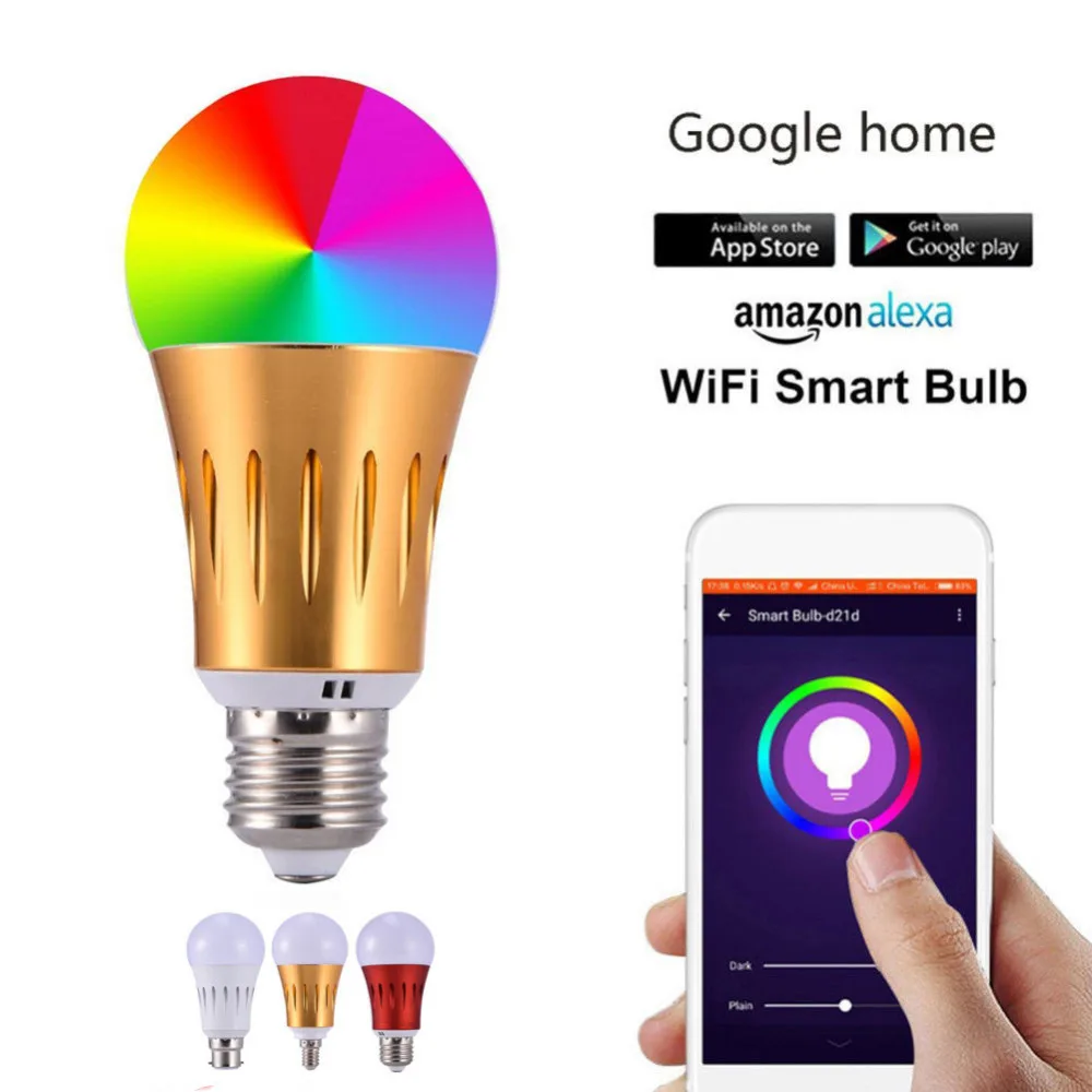 E27 E14 LED 7W RGB Magic Light Bulb Lamp Dimmable WiFi Smart RGB Led Light Spotlight For Alexa Google Home
E27 E14 LED 7W RGB Magic Light Bulb Lamp Dimmable WiFi Smart RGB Led Light Spotlight For Alexa Google Home