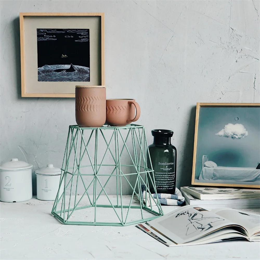 Nordic Style Metal Storage Baskets Multi-Use Sundries/Clothing/Toys Storage Basket Creative Green Color Geometric Shape Decor
Nordic Style Metal Storage Baskets Multi-Use Sundries/Clothing/Toys Storage Basket Creative Green Color Geometric Shape Decor