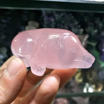 2019 hot 70MM 100% Natural rose quartz crystal carved pig for home decoration Free shipping
2019 hot 70MM 100% Natural rose quartz crystal carved pig for home decoration Free shipping