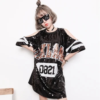 2018 Harajuku Plus Size Black Blue Clothing Off Shoulder Tee Shirt Femme Women Summer Sequin T Shirt Sexy Camisetas Ropa Mujer
2018 Harajuku Plus Size Black Blue Clothing Off Shoulder Tee Shirt Femme Women Summer Sequin T Shirt Sexy Camisetas Ropa Mujer