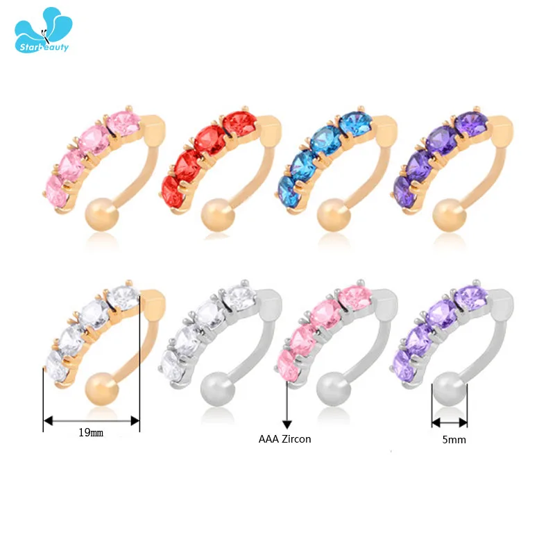 Big 4 Zircon Belly Button Ring Body Piercing Navelring Jewelry 14G 316L Surgical Steel Nickel-free free shipping
Big 4 Zircon Belly Button Ring Body Piercing Navelring Jewelry 14G 316L Surgical Steel Nickel-free free shipping