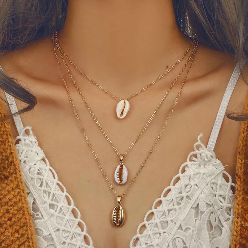 Newest Vintage Small Shell Choker Necklaces for Women Multilayer Long Chain Bohemian Beach Ocean Necklaces Jewelry Collar 1N330
Newest Vintage Small Shell Choker Necklaces for Women Multilayer Long Chain Bohemian Beach Ocean Necklaces Jewelry Collar 1N330
