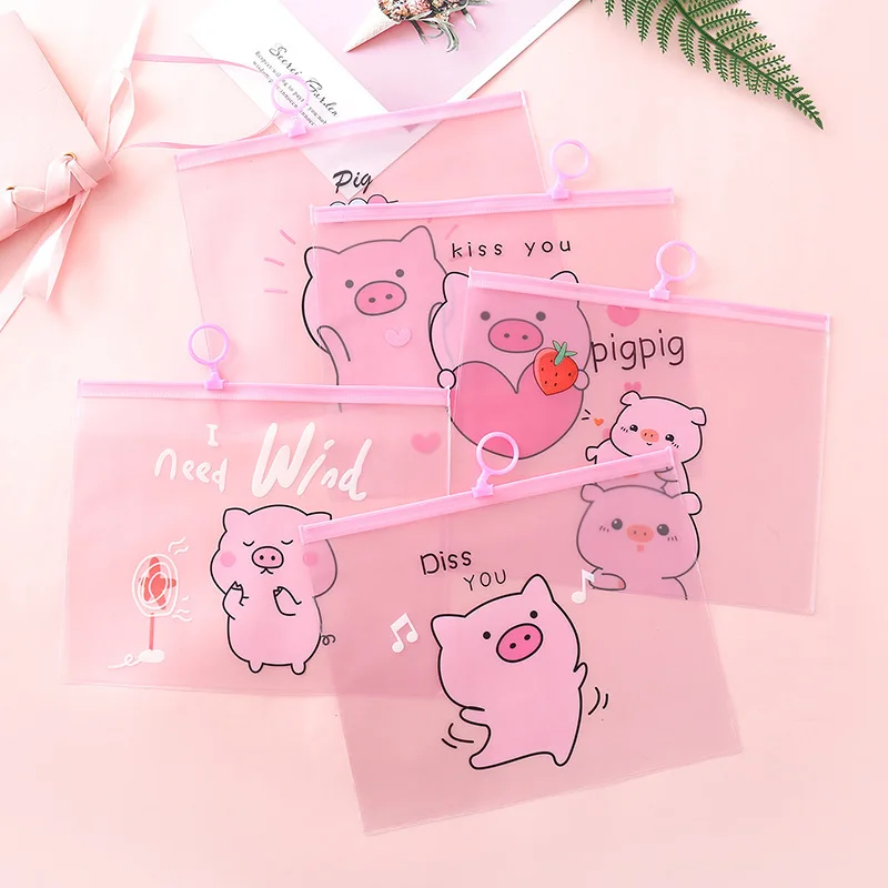 Cute pink piggy ring zipper pen bag file bag schoolgirl school supplies cosmetic bag children's gift stationery
Cute pink piggy ring zipper pen bag file bag schoolgirl school supplies cosmetic bag children's gift stationery