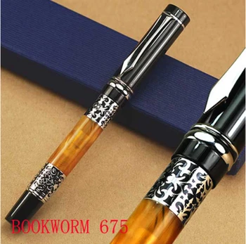 BOOKWORM 675 silver flower amber celluloid fountain pen with high quality school office supplies writing smooth ink pens
BOOKWORM 675 silver flower amber celluloid fountain pen with high quality school office supplies writing smooth ink pens