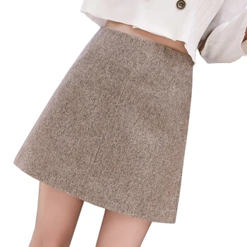 2019 New Autumn Winter Short Mini Skirt Elegant High Waist Woolen Women's Skirt All-match A line Korean Slim Elegant Wool Skirts
2019 New Autumn Winter Short Mini Skirt Elegant High Waist Woolen Women's Skirt All-match A line Korean Slim Elegant Wool Skirts