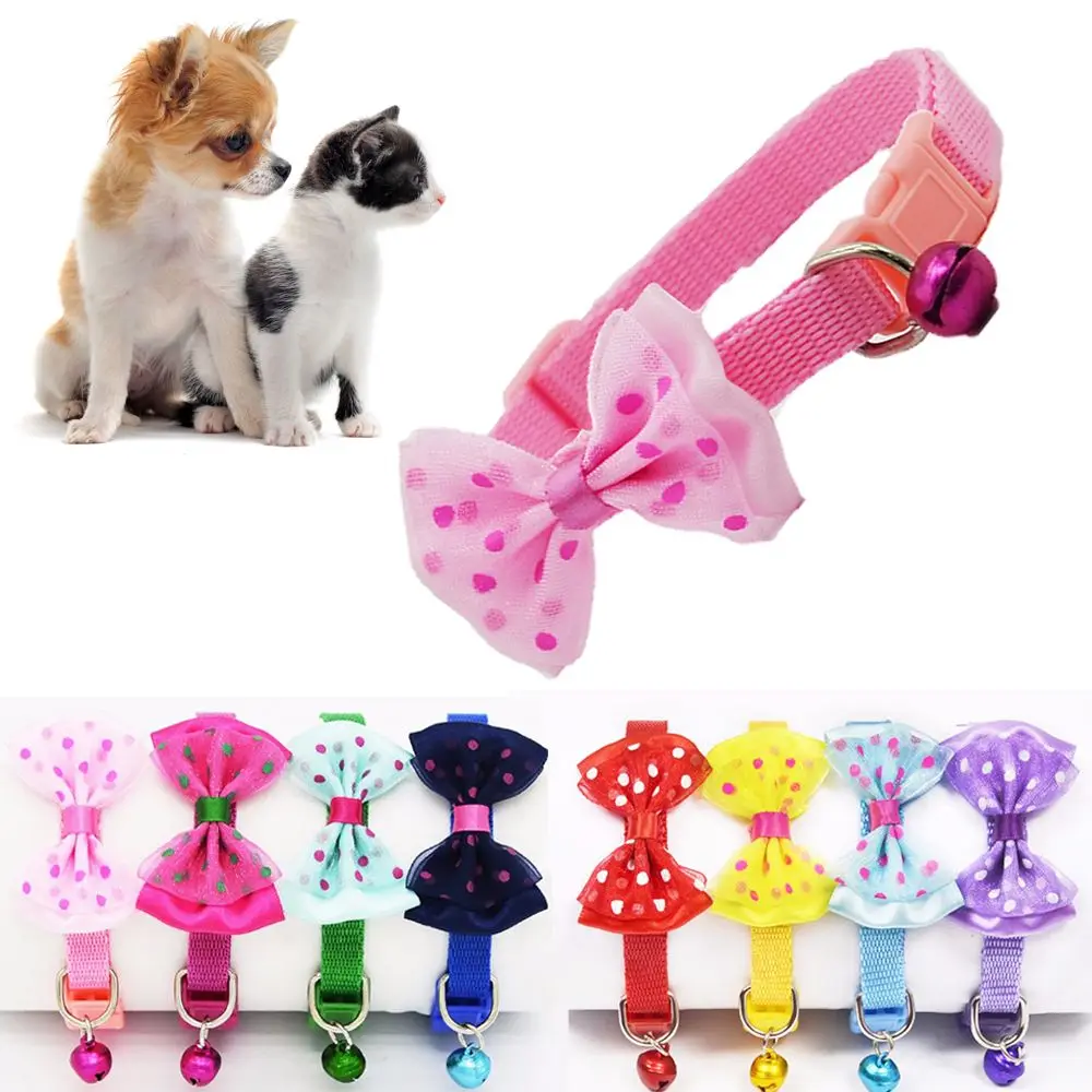 1PCS Cute Lovely With Bell Neck Chain Nylon Fabric Pet Collar Dog Strap Buckle Polka Dot Bow Strap Buckles Pet Supplies
1PCS Cute Lovely With Bell Neck Chain Nylon Fabric Pet Collar Dog Strap Buckle Polka Dot Bow Strap Buckles Pet Supplies