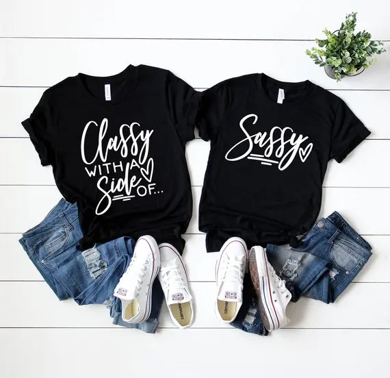 PADDY DESIGN Classy With A Side Of Sassy Family Matching T-shirt Mom Mommy Kids Top Tee Casual Short Sleeve T Shirt Drop Ship
PADDY DESIGN Classy With A Side Of Sassy Family Matching T-shirt Mom Mommy Kids Top Tee Casual Short Sleeve T Shirt Drop Ship