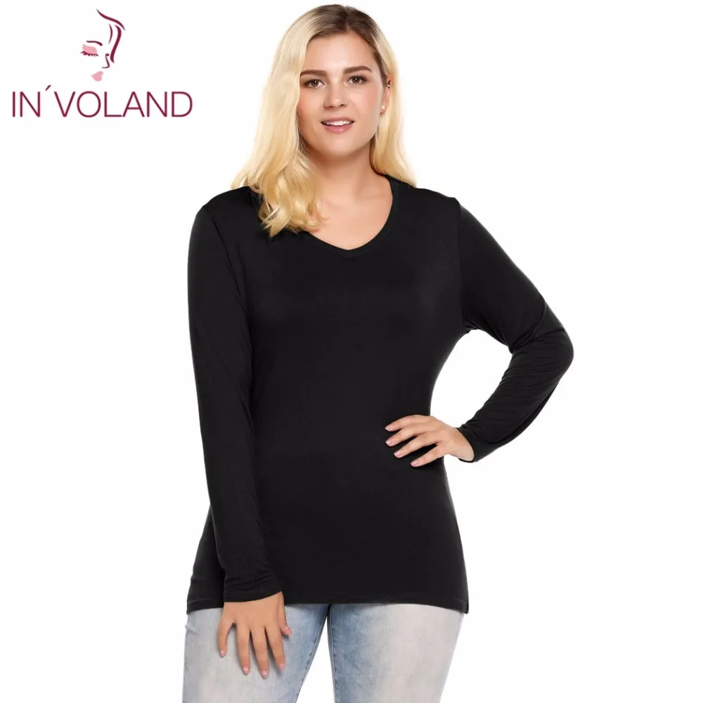 IN'VOLAND Women's T-Shirt Tops Plus Size Autumn Casual V-Neck Long Sleeve Solid Slim Loose Ladies Tshirt Tees Overrsized 5XL
IN'VOLAND Women's T-Shirt Tops Plus Size Autumn Casual V-Neck Long Sleeve Solid Slim Loose Ladies Tshirt Tees Overrsized 5XL