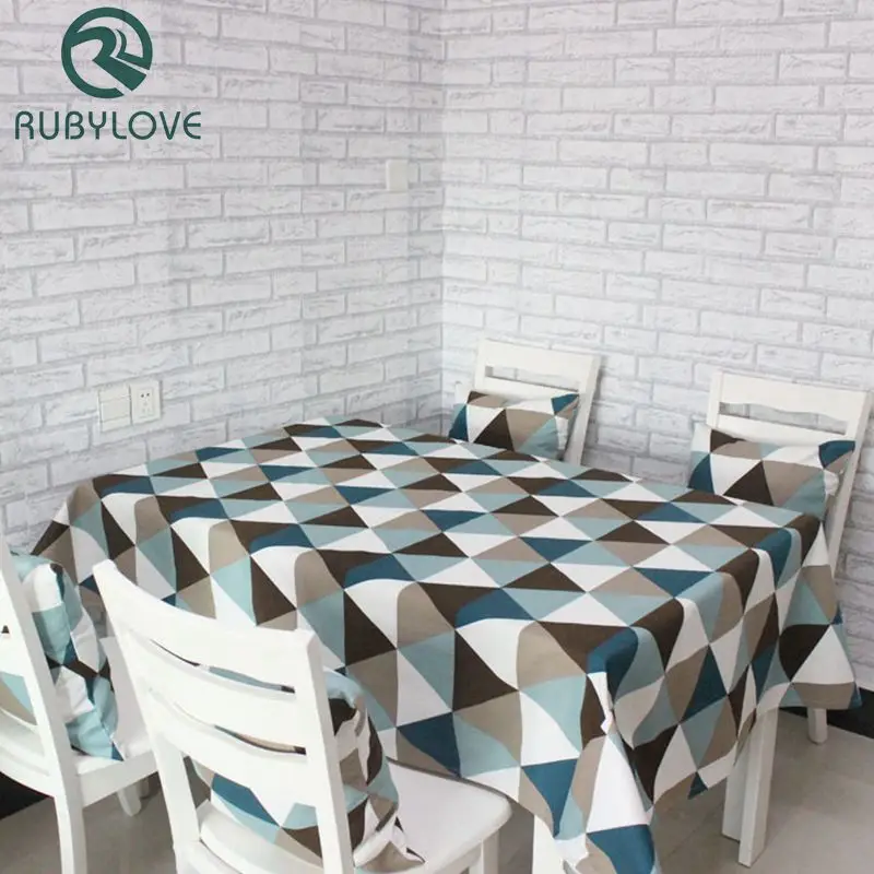European Style Colorful Geometry Pattern Printing Cotton Tablecloth Rectangle Table Cover Tea Table Cloth Washable Home Decor
European Style Colorful Geometry Pattern Printing Cotton Tablecloth Rectangle Table Cover Tea Table Cloth Washable Home Decor