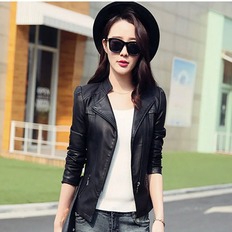 Black Leather Jacket 2023 Spring Autumn Women Korean stand Collar Slim Short PU Leather Coat Motorcycle Clothing Female A67
Black Leather Jacket 2023 Spring Autumn Women Korean stand Collar Slim Short PU Leather Coat Motorcycle Clothing Female A67