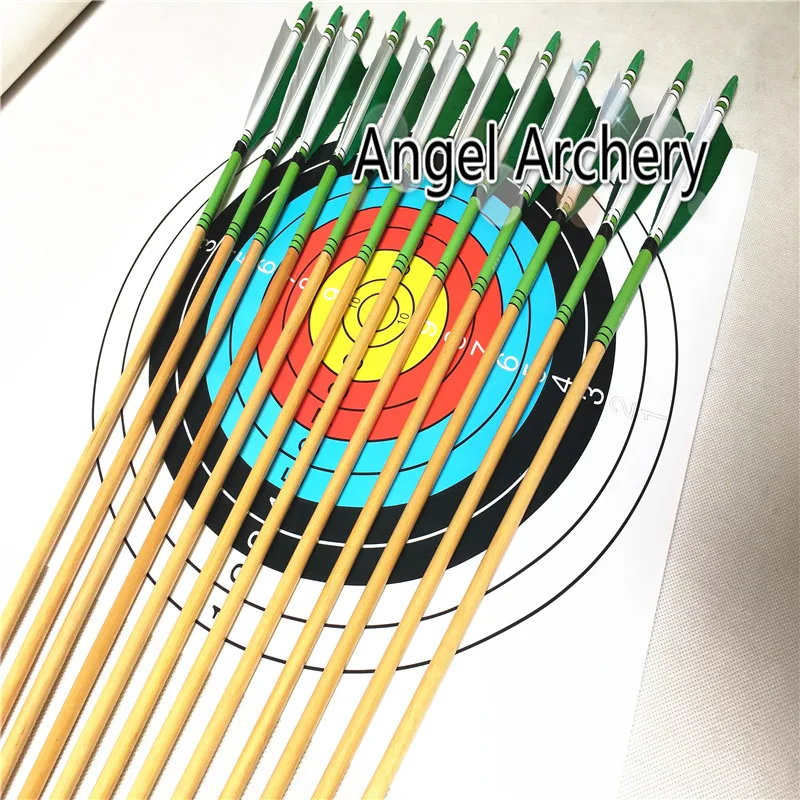 6PK/12PK Handmade cedar wooden arrows Green Printing wood arrow for Archery hunting arrows 28INCH-33INCH For Hunting
6PK/12PK Handmade cedar wooden arrows Green Printing wood arrow for Archery hunting arrows 28INCH-33INCH For Hunting