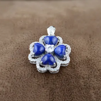 FNJ 925 Silver Clover Pendant for Jewelry Making Natural Lapis Lazuli 100% Pure S925 Sterling Silver Pendants Women
FNJ 925 Silver Clover Pendant for Jewelry Making Natural Lapis Lazuli 100% Pure S925 Sterling Silver Pendants Women