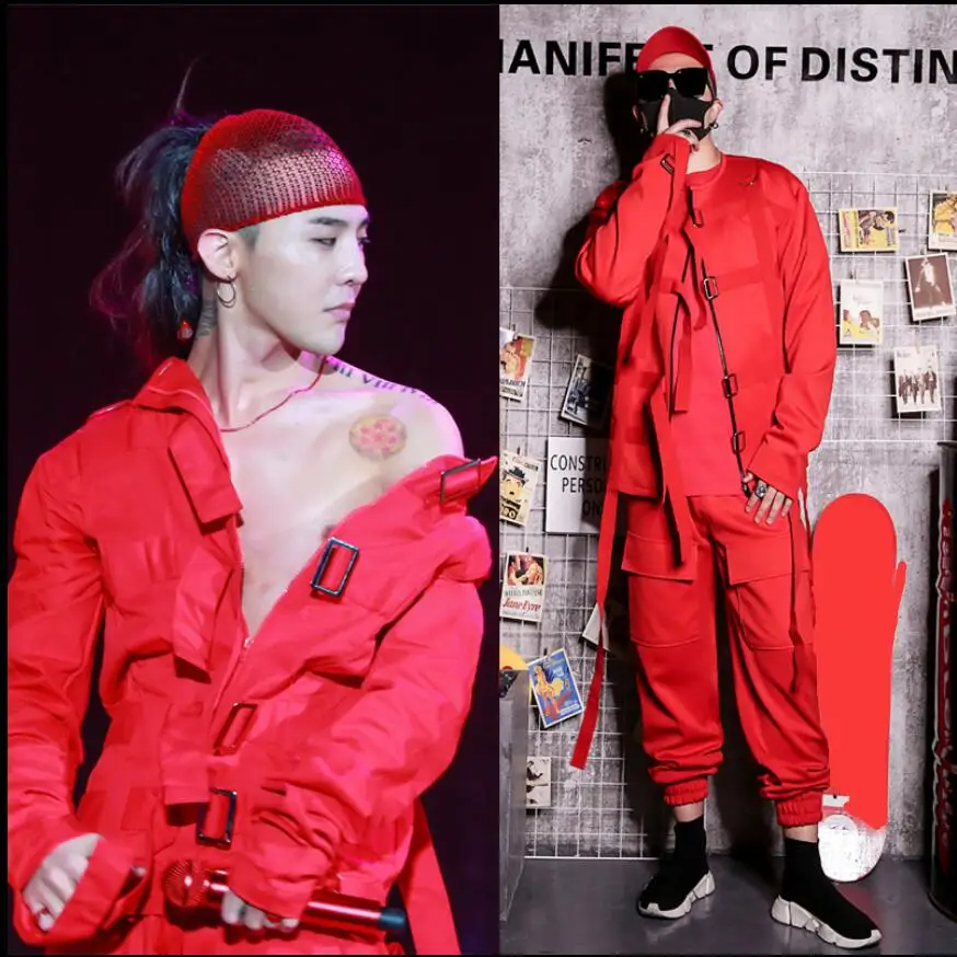 

Gd Right Zhilong Sweatshirt Men Coat Europe And United States Hip-hop Street Dance Personality Nightclub Dj Jacket Sets S-5xl