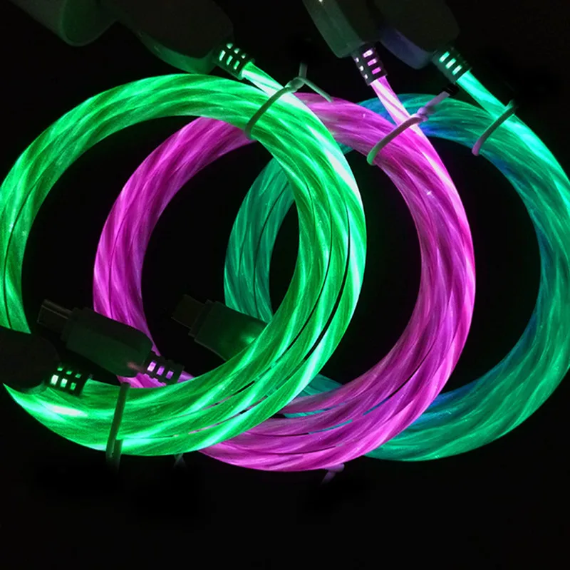 LED Glow Flowing Luminous Micro USB Type C Cable Mobile Phone Charging Cables Bright Data Line for iPhone X XR for Samsung
LED Glow Flowing Luminous Micro USB Type C Cable Mobile Phone Charging Cables Bright Data Line for iPhone X XR for Samsung