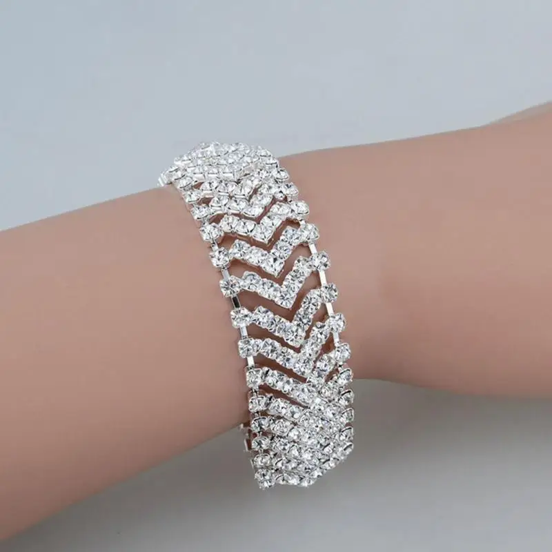 High Quality Womens Bridal Wedding Jewelry Gold Silver Plated Crystal Bangle Charm Bracelet Wholesale
High Quality Womens Bridal Wedding Jewelry Gold Silver Plated Crystal Bangle Charm Bracelet Wholesale