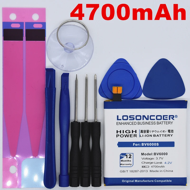 100% Original LOSONCOER 6500mAh V756161P Battery for Blackview BV6000 Battery BV6000S + Tracking number Free tools+Sticker
100% Original LOSONCOER 6500mAh V756161P Battery for Blackview BV6000 Battery BV6000S + Tracking number Free tools+Sticker