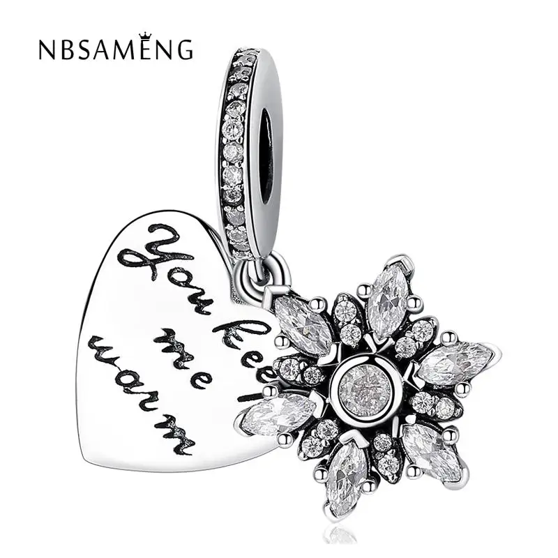 Authentic 925 Sterling Silver Bead Charm SnowFlake Keep Me Warm Heart Pendant Charm Fit Pandora Bracelet & Bangel DIY Jewelry
Authentic 925 Sterling Silver Bead Charm SnowFlake Keep Me Warm Heart Pendant Charm Fit Pandora Bracelet & Bangel DIY Jewelry