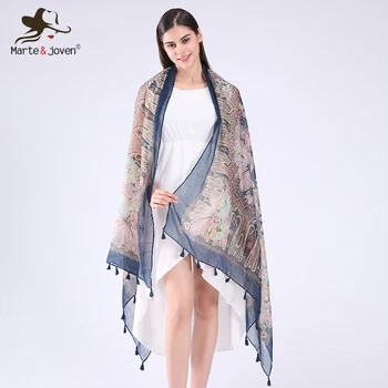 Marte&Joven Elegant Floral Printed Big Scarves Shawl for Women Spring&Autumn Beautiful Soft Thin Polyester Pashmina Scarf Lady
Marte&Joven Elegant Floral Printed Big Scarves Shawl for Women Spring&Autumn Beautiful Soft Thin Polyester Pashmina Scarf Lady