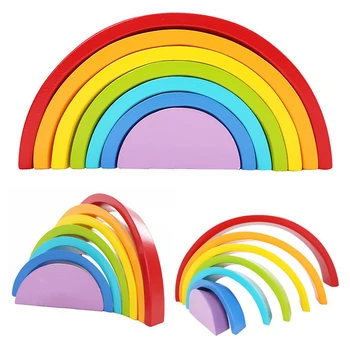 Children Rainbow Stacking Wooden Block Toys Baby Creative Color Sort Rainbow Wooden Blocks for Kids Geometric Early Learning
Children Rainbow Stacking Wooden Block Toys Baby Creative Color Sort Rainbow Wooden Blocks for Kids Geometric Early Learning
