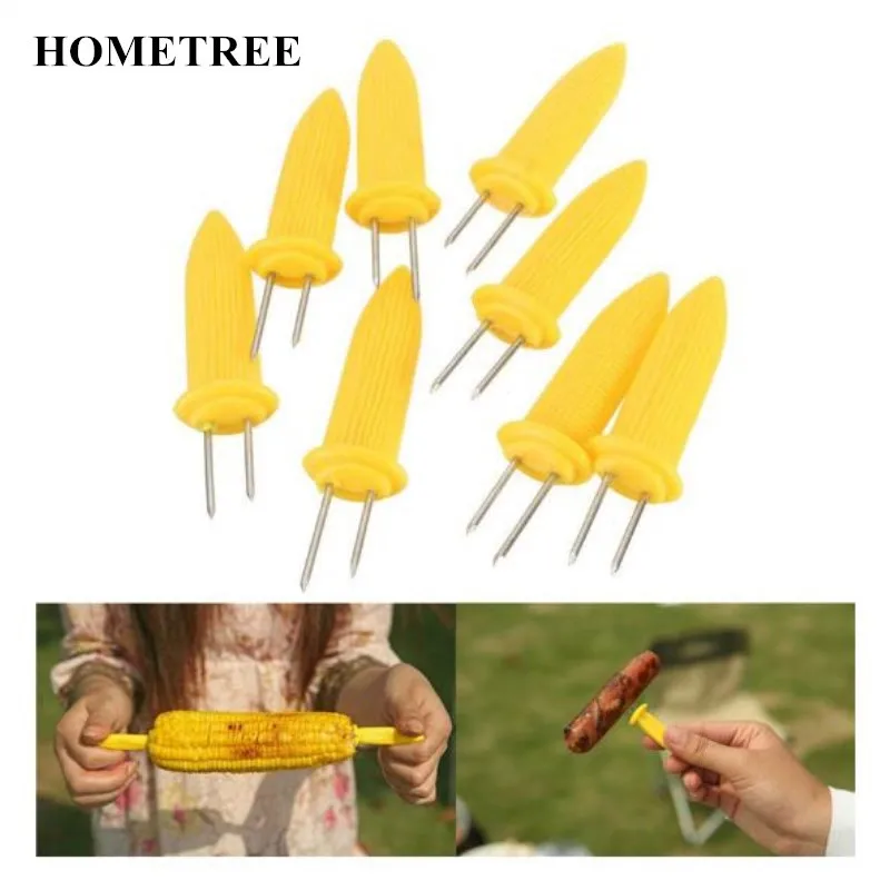 HOMETREE Hot Sale 6 Pcs/set Twin Prong Skewers Barbecue Hard and sharp Fork Fruit Creative Corn Holder BBQ Fork Garpu Tool H757
HOMETREE Hot Sale 6 Pcs/set Twin Prong Skewers Barbecue Hard and sharp Fork Fruit Creative Corn Holder BBQ Fork Garpu Tool H757