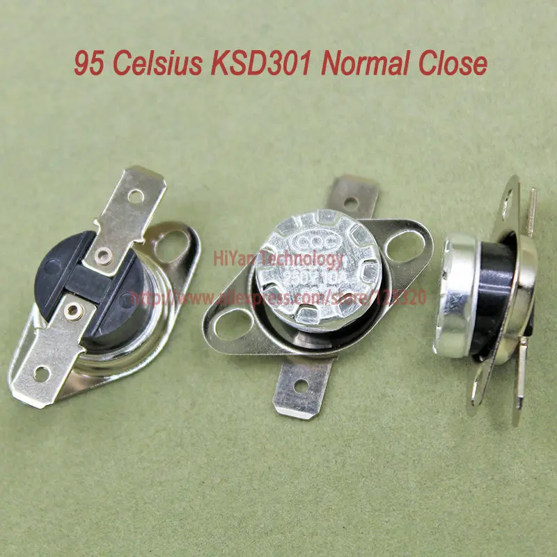 10pcs/lot KSD301 Thermostat Normally Normal Close 95 Degrees Celsius Thermostat Switches NC Temperature Switch
10pcs/lot KSD301 Thermostat Normally Normal Close 95 Degrees Celsius Thermostat Switches NC Temperature Switch