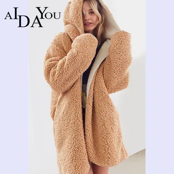 AIDAYOU 2018 Autumn Winter New Woollen Coat Reversible Women fashion Warm Overcoat thick warm solid color long Coat ouc2513
AIDAYOU 2018 Autumn Winter New Woollen Coat Reversible Women fashion Warm Overcoat thick warm solid color long Coat ouc2513