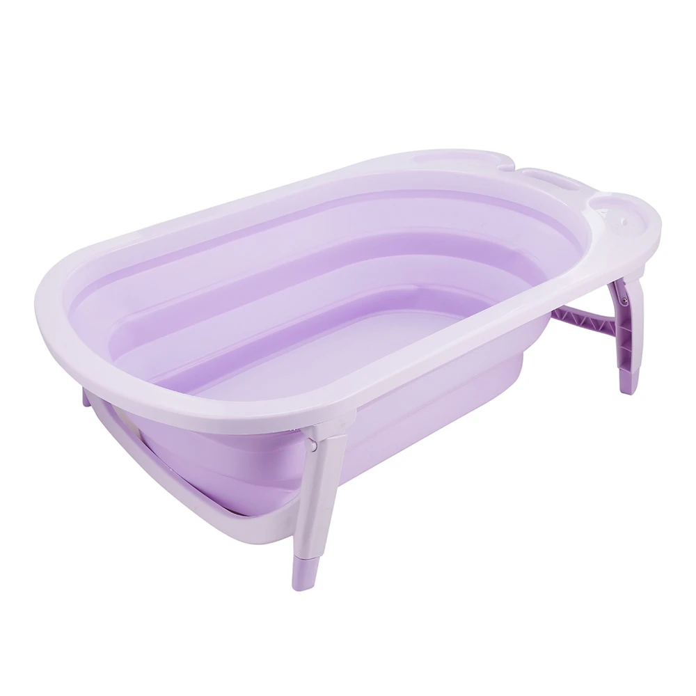 3 Colors Portable Folding Baby Bath Tub Large Size Anti-Slip Bottom Non-Toxic Material Children Bathtub Bucket for Baby Bathing (3)