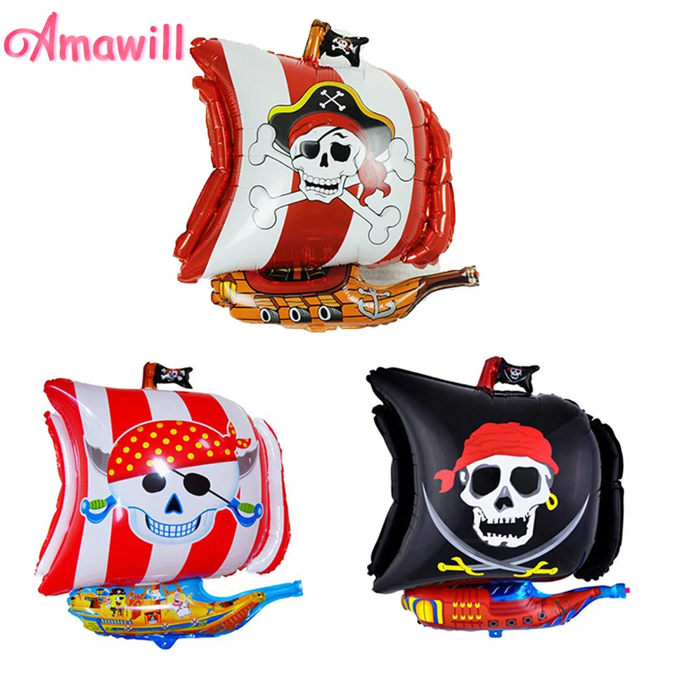 Amawill 1 Pc Halloween Cartoon Pirate Ship Foil Balloons for Kids Toys Children Birthday Party Supplies Halloween Decorations 7D
Amawill 1 Pc Halloween Cartoon Pirate Ship Foil Balloons for Kids Toys Children Birthday Party Supplies Halloween Decorations 7D
