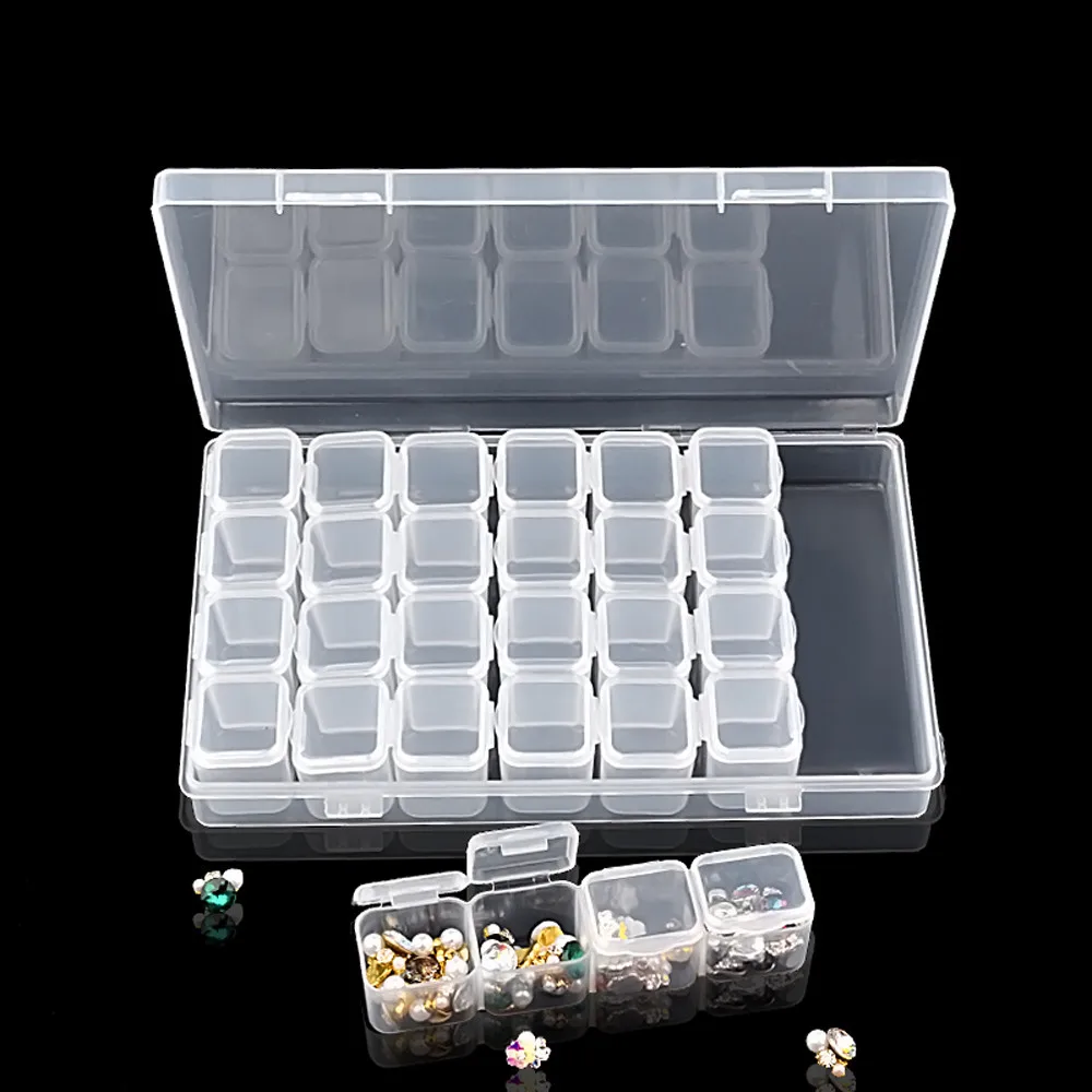 New Qualified 1Set 28 Lattice Plastic Nail Tool Decorations Empty Storage Case Box Makeup Container organizador de maquillaje
New Qualified 1Set 28 Lattice Plastic Nail Tool Decorations Empty Storage Case Box Makeup Container organizador de maquillaje
