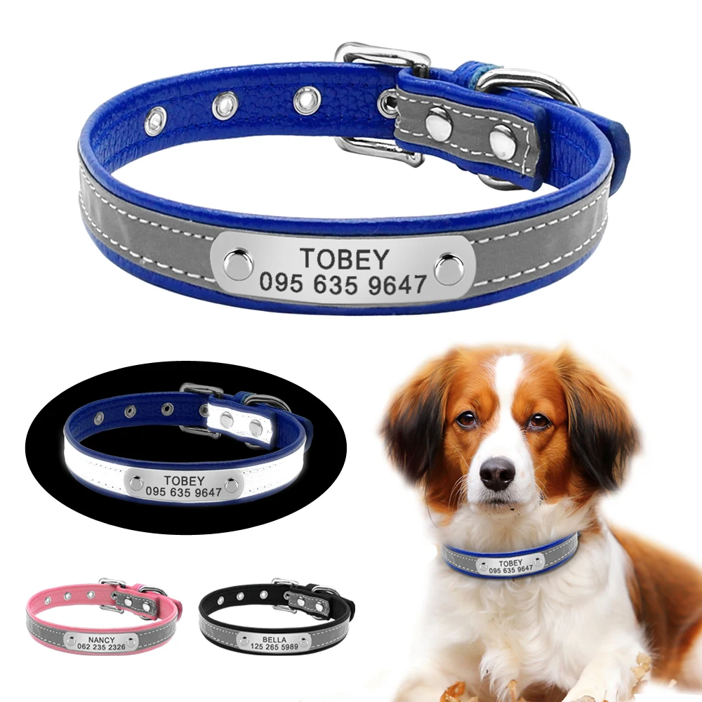 Personalized Leather Engraved Dog Collar Cat Puppy Collars Reflective Padded Custom Nameplate Phone ID Tag Collar Small XS S M
Personalized Leather Engraved Dog Collar Cat Puppy Collars Reflective Padded Custom Nameplate Phone ID Tag Collar Small XS S M